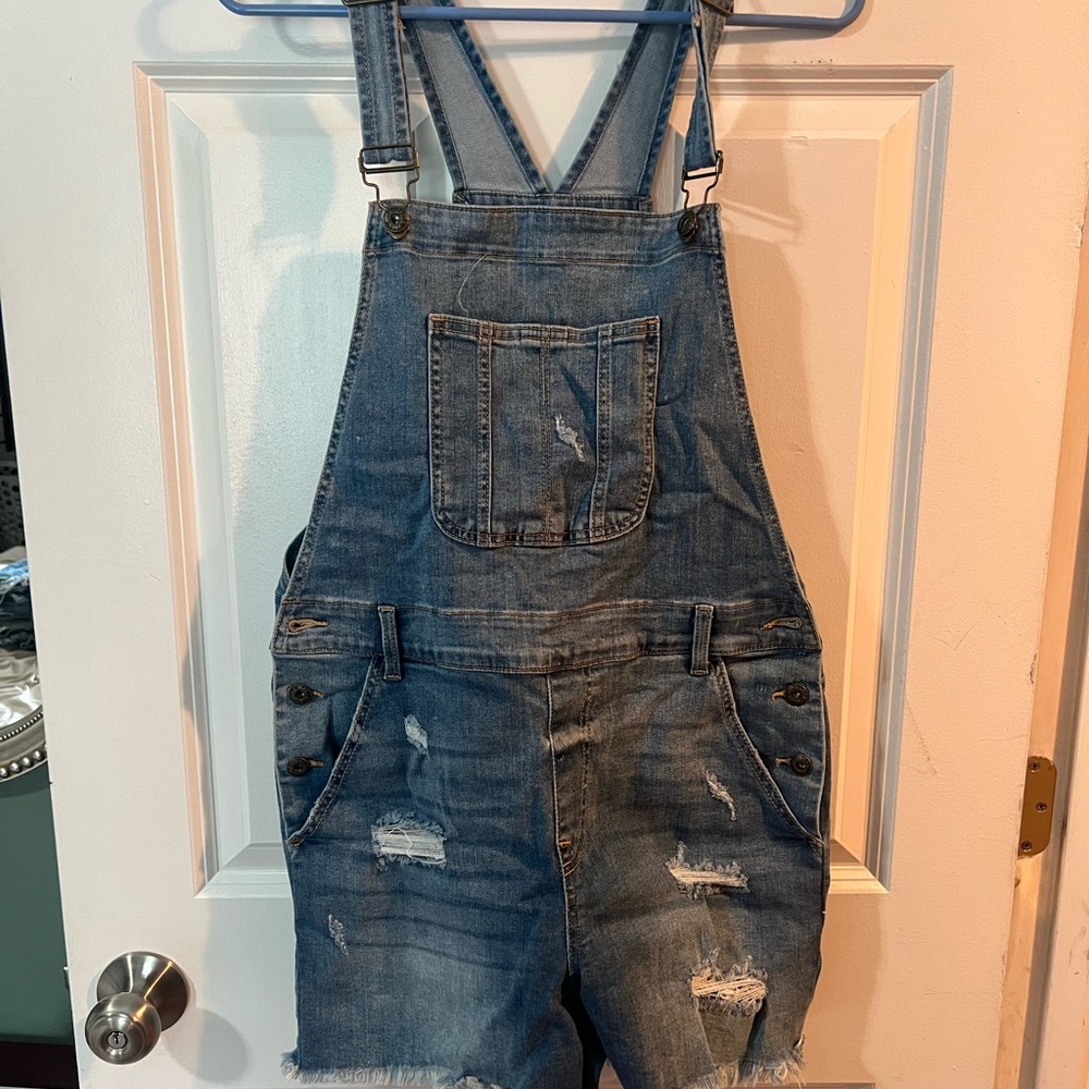 Sneak Peek Light Blue Denim Overalls